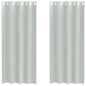 vidaXL Voile zavese z vponkami 2 kosa svetlo siva 140x245 cm