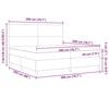 vidaXL Postelja z vzmetnico Temno siva in bela 200 x 200 cm