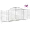 vidaXL Obokane gabion ko&scaron;are 30kosov 300x30x100/120cm pocinkano železo