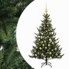 vidaXL Umetna božična jelka z bučko 120 cm 150 LED Toplo bela