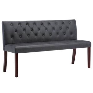 vidaXL Klop 148,5 cm sivo umetno semi&scaron; usnje