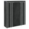 vidaXL Garderobna omara iz blaga s predelki 45x150x176 cm črna