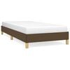vidaXL Posteljni okvir brez vzmetnice temno rjav 100x200 cm blago