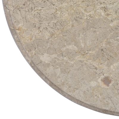 vidaXL Mizna plošča siva Ø 60x2,5 cm marmor