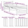 vidaXL Konstrukcija postelje Bela 80 x 200 cm Masivno borovo les