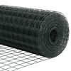 vidaXL Ograja s stebrom Zelena 0,4 x 10 m Jeklo in PVC