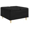 vidaXL Ottoman s shranjevanjem Črna 80 x 80 x 45 cm Umetna koža