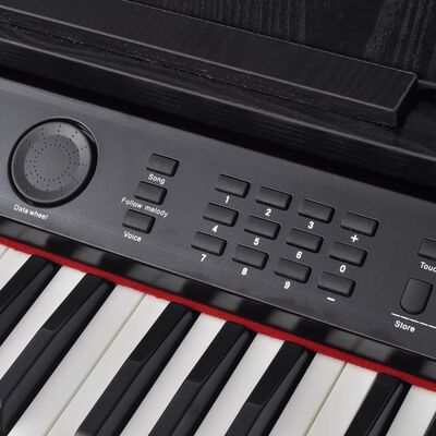 vidaXL Digitalni klavir s pedali melamin 88 tipk črni
