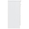 vidaXL Komoda ALTA bela 77x35x73 cm trdna borovina