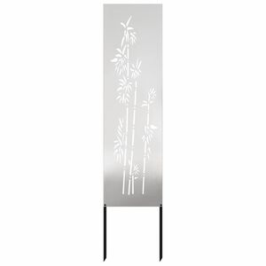 vidaXL Zaslon za zasebnost v vrtu srebrna 32 x 140 cm Nerjaveče jeklo