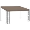 vidaXL Paviljon za namestitev na steno 4x3 m taupe blago
