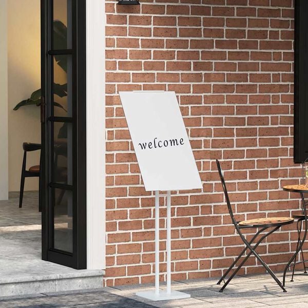 vidaXL Razstave na sejmih Bela 26,5 x 26,5 x 150 cm Jeklo