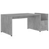 vidaXL Klubska mizica betonsko siva 90x45x35 cm inženirski les