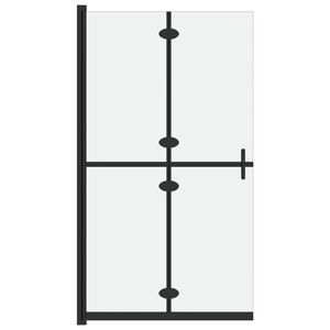 vidaXL Zložljiva pregrada za tu&scaron; mlečno ESG steklo 100x190 cm