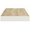 vidaXL Stenske police 4 kosi hrast in bele 60x23,5x3,8 cm MDF