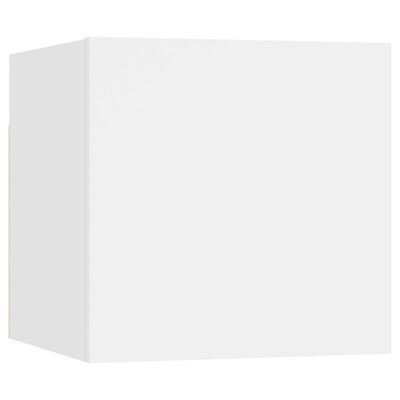 vidaXL Nočna omarica bela 30,5x30x30 cm iverna plošča