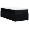 vidaXL Box spring postelja z vzmetnico črna 90x200 cm blago