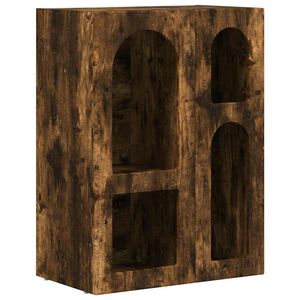 vidaXL Strani &scaron;al Dimljeni oreh 59 x 35 x 80.5 cm Konstruiran les