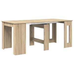 vidaXL Jedilna miza 180 x 85 x 75 cm Inženirski les Sonoma hrast