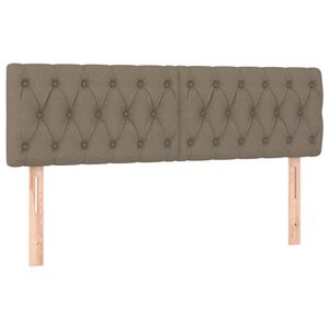 vidaXL Posteljno vzglavje taupe 160x7x78/88 cm blago