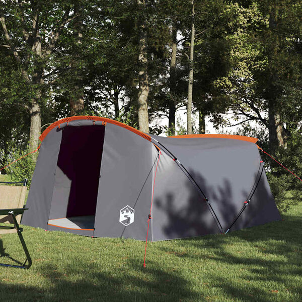 vidaXL Tunelski &scaron;otor s streho Siva in oranžna 318 x 275 x 140 cm