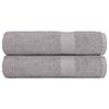 vidaXL Kopalne brisače FROGN 2 kosa sive 100x150 cm 360 g/m&sup2;