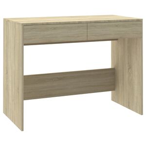 vidaXL Pisalna miza sonoma hrast 101x50x76,5 cm iverna plo&scaron;ča