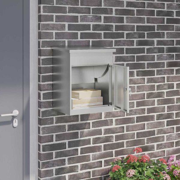 vidaXL &Scaron;katla za dostavo Črna 47,5 x 38 x 59 cm Cinkana jeklena