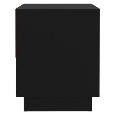 vidaXL Nočna omarica črna 45x34x44 cm iverna plošča