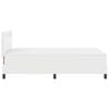 vidaXL Postelja z vzmetnico z vzmetnico Bela 120 x 200 cm Umetna koža