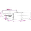 vidaXL Posteljni okvir brez vzmetnice vo&scaron;čeno rjav 120x190 cm borovina