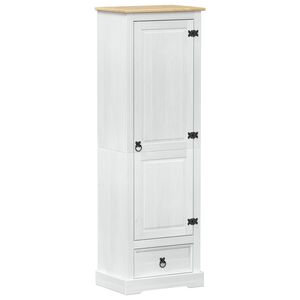 vidaXL Omare Bela 55 x 38 x 170 cm Masivno borovo les