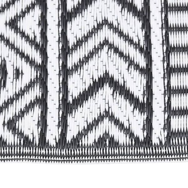 vidaXL Zunanja preproga ARAKIL črna 140x200 cm PP