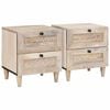 vidaXL Nočna omarica 2 pcs Bela 40 x 33 x 46 cm Inženirski les