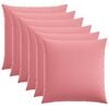 vidaXL Prevleka za blazino 6 kos HEERLEN Roza 80 x 80 cm Blago