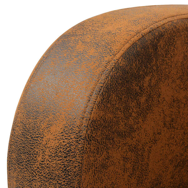 vidaXL Fotelj rjavo umetno semiš usnje