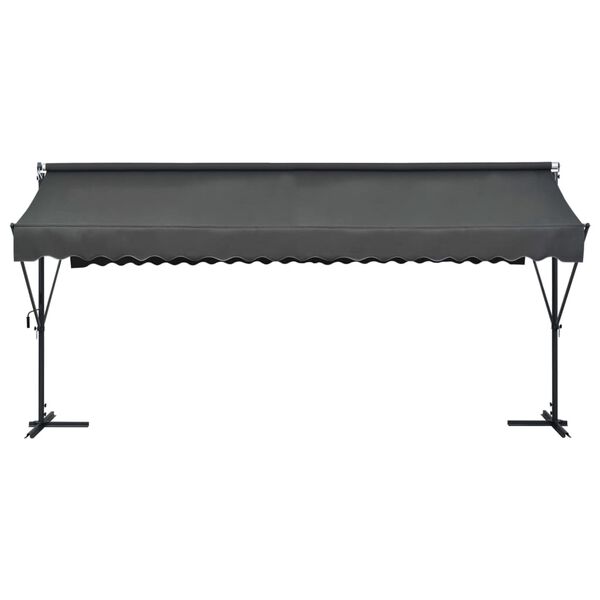 vidaXL Prostostoječa tenda 500x300 cm antracitna