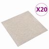 vidaXL Preproga 20 pcs Svetlo bež 50 x 50 cm 100% polipropilen