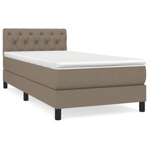 vidaXL Box spring postelja z vzmetnico taupe 80x200 cm blago
