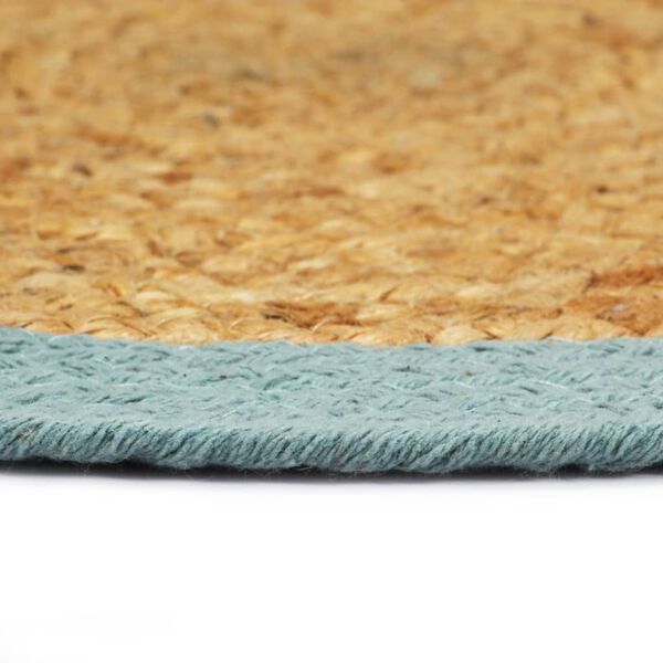 vidaXL Pogrinjki 6 kosov naravne in zelene barve 38 cm juta in bombaž