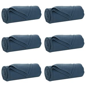 vidaXL Obloge 6 kos Temno modra 200 x 150 cm 2.52 kg Flis