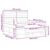 vidaXL Postelja z vzmetnico z vzmetnico Temno siva 160 x 200 cm blago