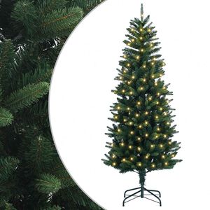 vidaXL Umetno Zložljivo Božično Drevo 120 cm 150 LED Toplo bela