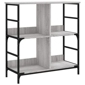 vidaXL Knjižna polica siva sonoma 78,5x33x82 cm inženirski les