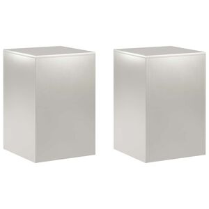 vidaXL Stojalo za rastline 2 pcs Srebrna 40 x 40 x 60 cm Jeklo