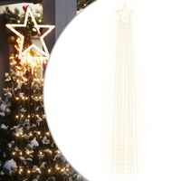 vidaXL Lučke za novoletno jelko 320 LED diod toplo bele 375 cm