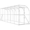 vidaXL Koko&scaron;ja kletka ob steni Srebrna 600 x 150 x 215 cm