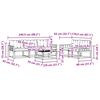 vidaXL Zunanja garnitura za sedenje z blazino 6 pcs Naravna in črna