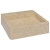 vidaXL Umivalnik krem 40x40x12 cm marmor