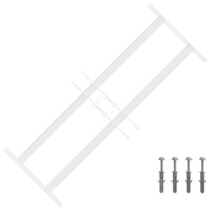 vidaXL Varnostna re&scaron;etka za okna z 2 prečkami 3 pcs 43-74 cm